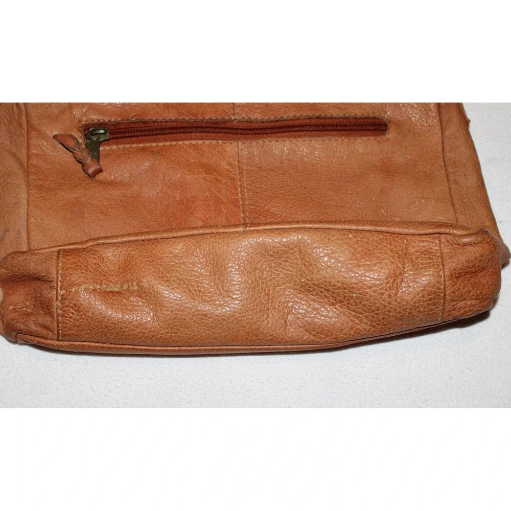 VTG Emily Ann of Boca Raton women's handbag purse brown leather with‎ flap India